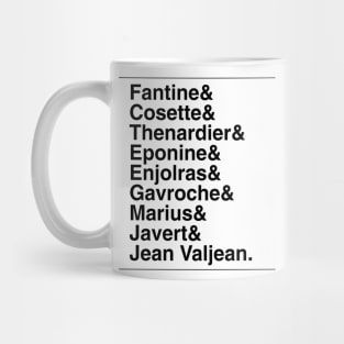 Les Miserables Characters Mug